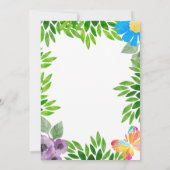 ボホバタフライベビーシャワー招待状 招待状 (裏面)