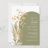 ボホバタフライワイルドフラワーズブライダルシャワー 招待状 (正面)