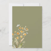 ボホバタフライワイルドフラワーズブライダルシャワー 招待状 (裏面)