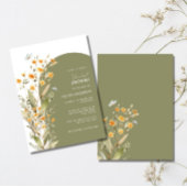 ボホバタフライワイルドフラワーズブライダルシャワー 招待状