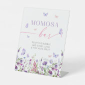 ボホバタフライワイルドフラワーベビーシャワーモモモザバー 台座サイン (正面)