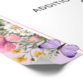 ボホバタフライワイルドフラワー誕生日16x20サイン ポスター (角)