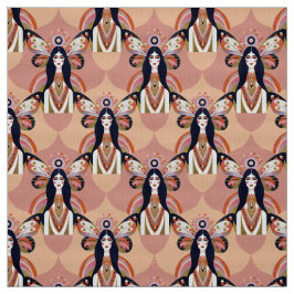 ボホバタフライ女神レトロアーストーン ファブリック