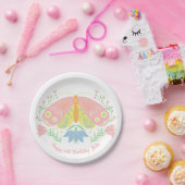 ボホバタフライ誕生日紙プレート ペーパープレート (パーティー)