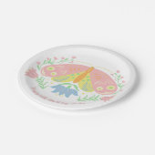 ボホバタフライ誕生日紙プレート ペーパープレート (アングル)