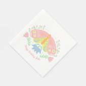 ボホバタフライ誕生日 スタンダードランチョンナプキン (角)