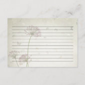 ボホバタフライ&フラワーズブライダルシャワーレシピ エンクロージャーカード (裏面)