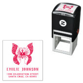 ボホバタフライ |名エレガント前差出人住所 セルフインキングスタンプ (インサイチュ)