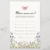 ボホバタフライwhere我々のブライダルシャワーゲーム (正面)