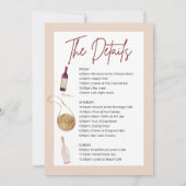 ボホバチェロレッテワイナリー週末の日程 招待状 (裏面)