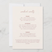 ボホバチェロレッテ招待状と旅程 招待状 (裏面)