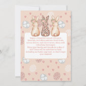 ボホバニーパーソナライズされたイースターブランチ 招待状 (裏面)