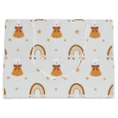 ボホバニーラビットとレインボー ラージペーパーバッグ (正面)