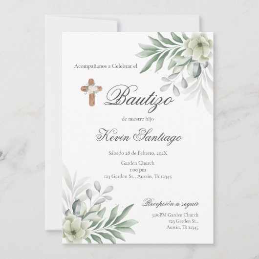 ボホバプティスエスパニノールインビタシオンフローラ 招待状 (正面)