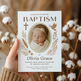 ボホバプテスマ招待状と写真 招待状