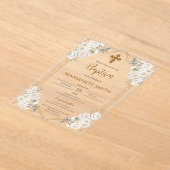 ボホバプテスマ アクリル招待状 (レイダウン)