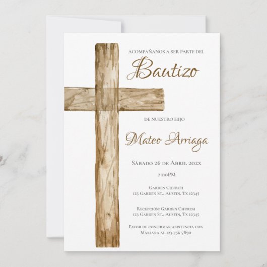 ボホバプテスマ 招待状 (正面)