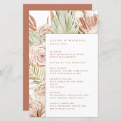 ボホバラとトロピカル葉イベントメニュー (正面/裏面)