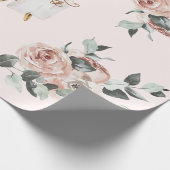 ボホバラオベビーブラウン&ピンクバシネット ラッピングペーパー (角)