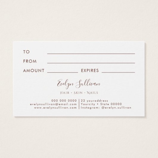 ボホバラギフトカード (裏面)