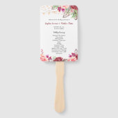 ボホバラフェザーズライト結婚式 プログラム ハンドファン (正面)