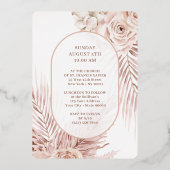 ボホバラフローラクロスバプティスフォイル招待状 箔招待状 (裏面)