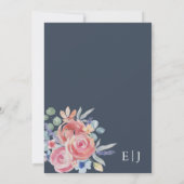 ボホバラフローラ水結婚色の 招待状 (裏面)