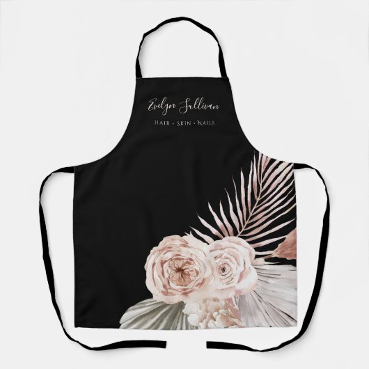 ボホバラブラック美しいプロフェッショナルエプロン エプロン (正面)