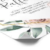 ボホバラベビーシャワーおむつラッフルサイン ポスター (角)