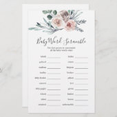 ボホバラベビーシャワーワードスクランブルゲーム (正面/裏面)