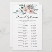 ボホバラベビーシャワー動物ゲスターションゲーム (正面/裏面)