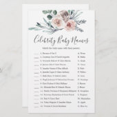 ボホバラベビーシャワー有名人ベビーネームゲーム (正面/裏面)