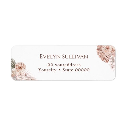 ボホバラ差出人住所ラベル ラベル (正面)