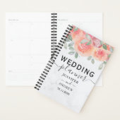 ボホバラ水彩焦げオレンジ結婚ズ プランナー手帳 (ディスプレー)