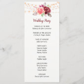 ボホバラ羽結婚灯 プログラム (裏面)