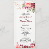 ボホバラ羽結婚灯 プログラム (正面/裏面)