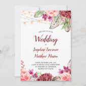 ボホバラ羽結婚灯 招待状 (正面)