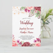 ボホバラ羽結婚灯 招待状 (スタンド正面)