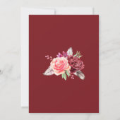 ボホバラ羽結婚灯 招待状 (裏面)