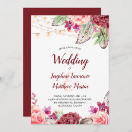 ボホバラ羽結婚灯 招待状