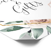 ボホバラ赤ちゃんシャワーカードとギフトサイン ポスター (角)