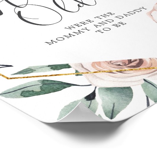 ボホバラ赤ちゃんシャワー歳ママとパパ ポスター (角)