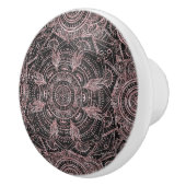 ボホバラ金ゴールドグレイマンダラエレガントデザイン セラミックノブ (右)