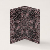 ボホバラ金ゴールドグレイマンダラエレガントデザイン 名刺 (内部)