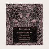 ボホバラ金ゴールドグレイマンダラエレガントデザイン 名刺 (内部フラット)