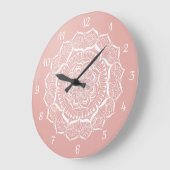 ボホバラ金ゴールドマンダラアート ラージ壁時計 (傾斜)