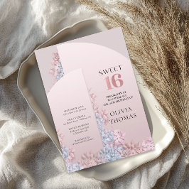 ボホバラ金ゴールド春フローラアーチフレーム甘い16 招待状