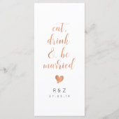 ボホバラ金ゴールド結婚のメニュー メニュー (裏面)