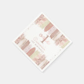 ボホバラ金ゴールド赤面レインボー1st誕生日パーティー スタンダードカクテルナプキン (角)