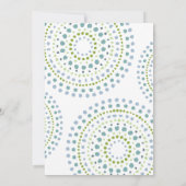 ボホバリグリーンジュエリー結婚ズ 招待状 (裏面)